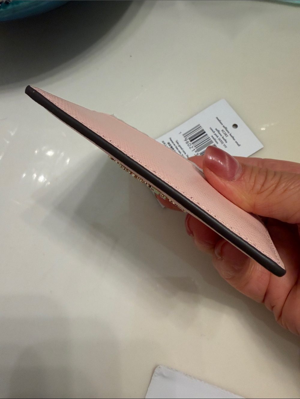 kate spade Blush Pink Saffiano Leather Card Holder - Picture 4 of 5